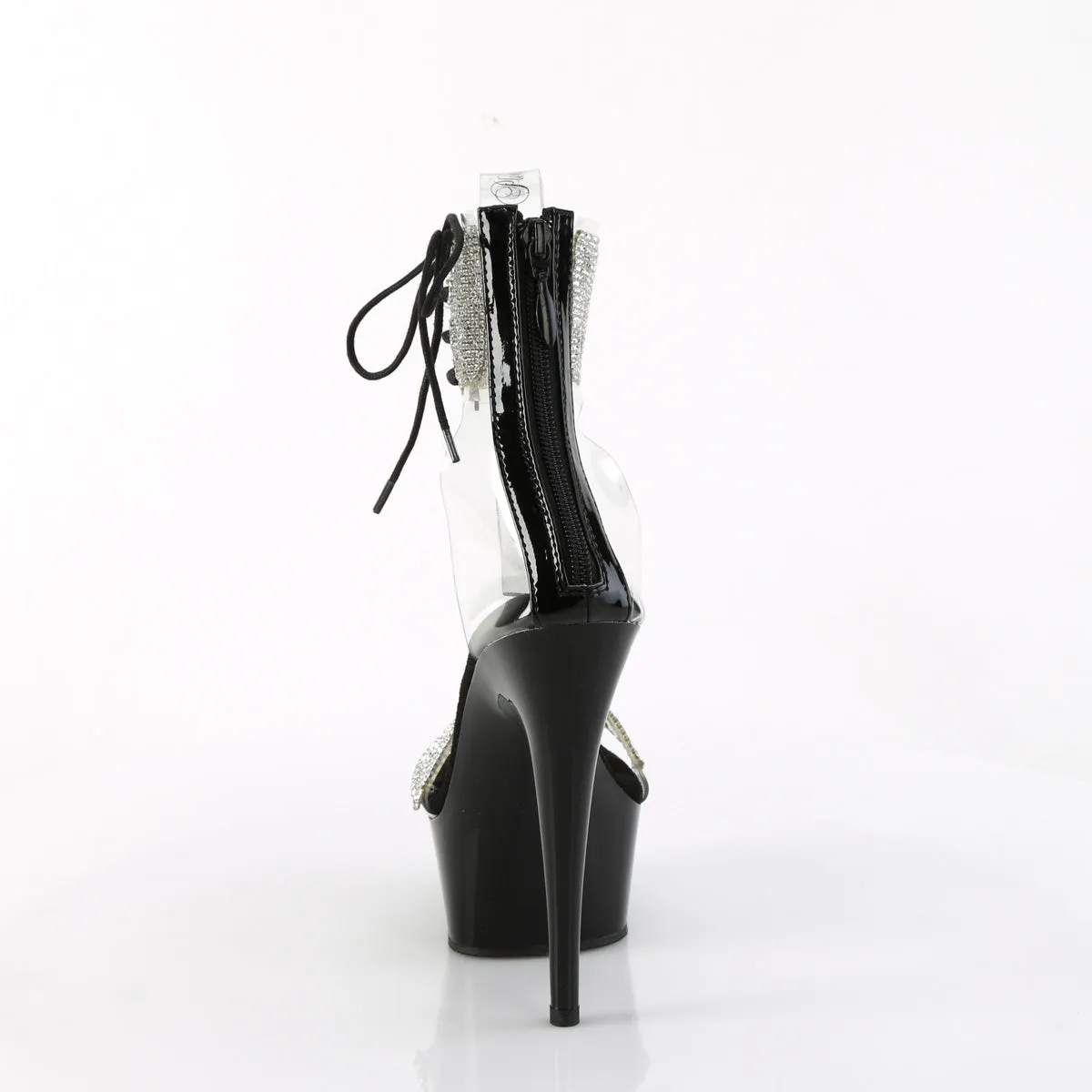 6 Inch Heel DELIGHT-627RS Clear Black