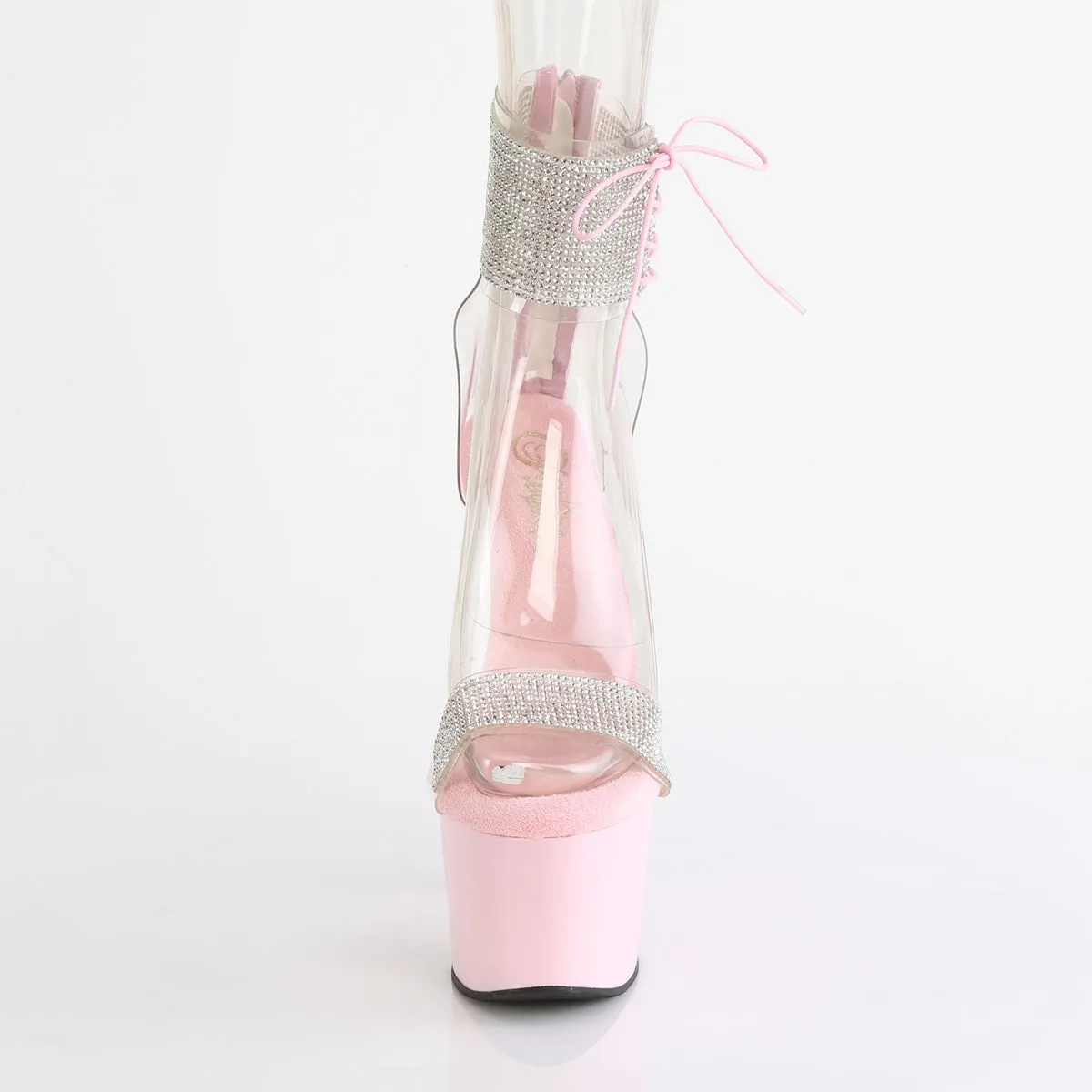 7 Inch Heel ADORE-727RS Clear Baby Pink