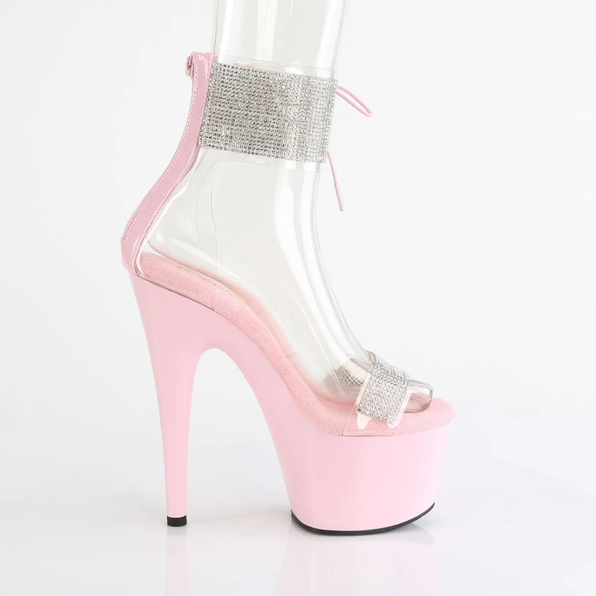 7 Inch Heel ADORE-727RS Clear Baby Pink