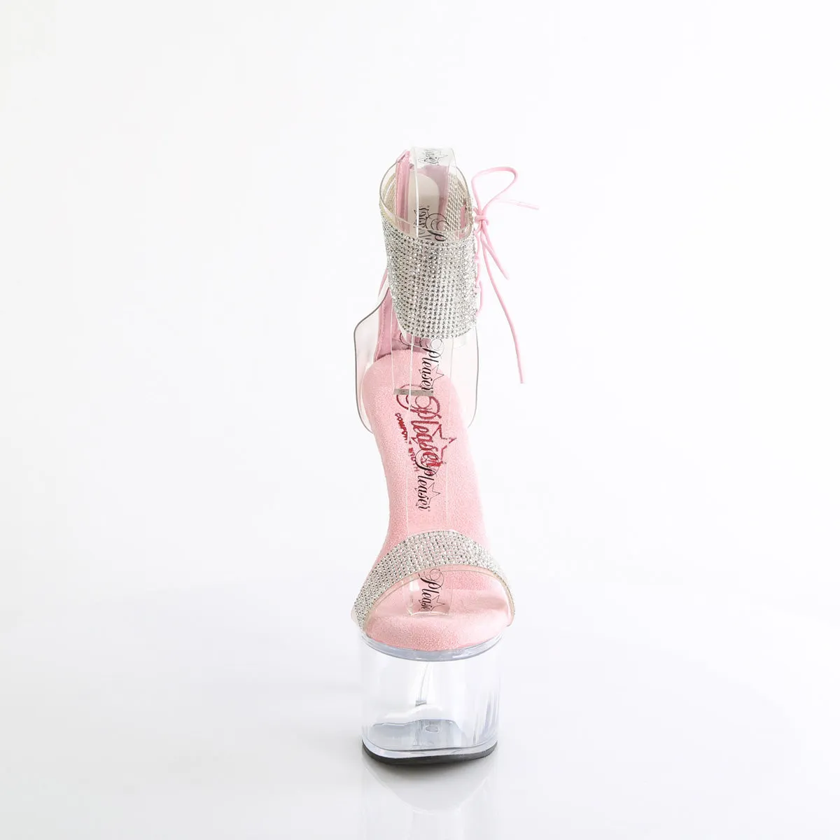 7 Inch Heel PASSION-727RS Clear Baby Pink Clear