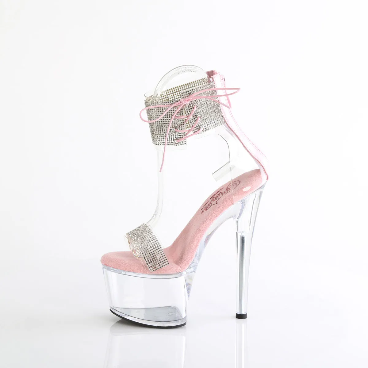 7 Inch Heel PASSION-727RS Clear Baby Pink Clear