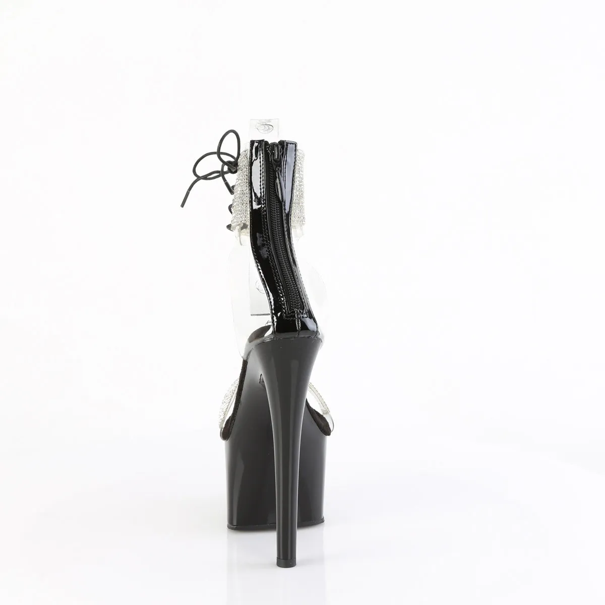 7 Inch Heel PASSION-727RS Clear Black