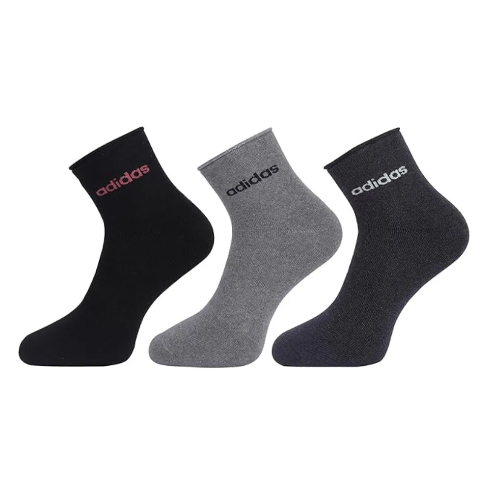 Adidas Men's Full Cushion Ankle Socks (Black/Grey/Anthra Melange)