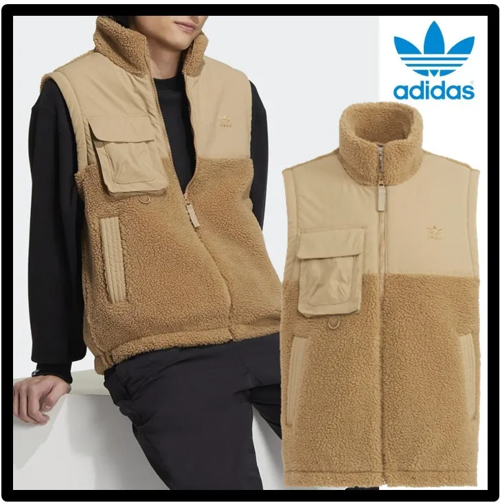 adidas  |Unisex Street Style Logo Vests & Gillets