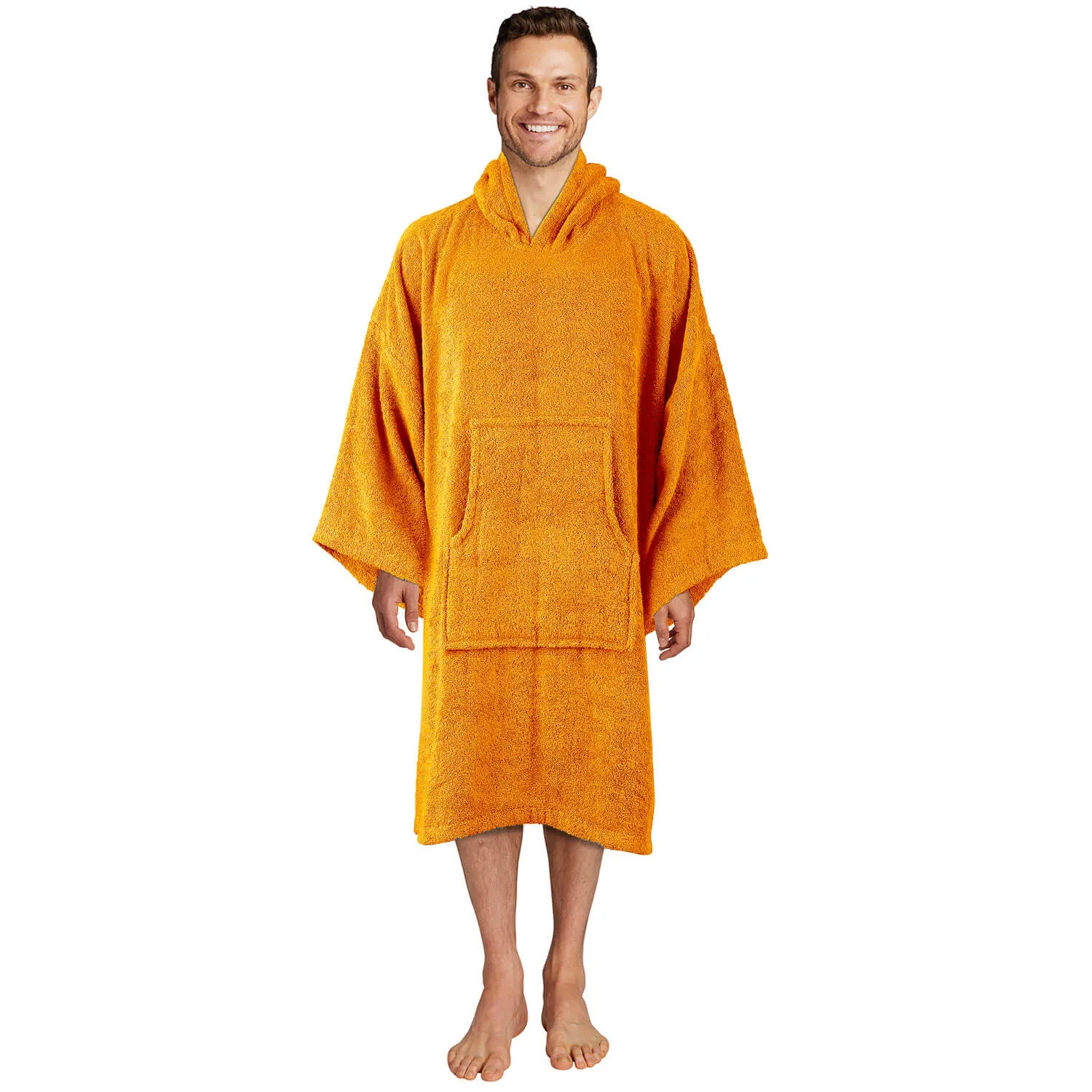 Adult Long Sleeve Poncho - Medium/Large  - Orange