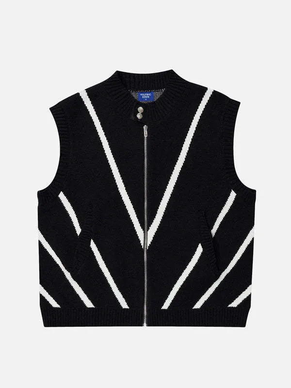 Aelfric Eden  |Stripes Unisex Street Style Vests & Gillets