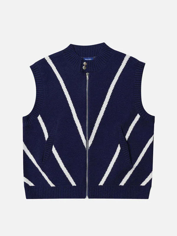 Aelfric Eden  |Stripes Unisex Street Style Vests & Gillets