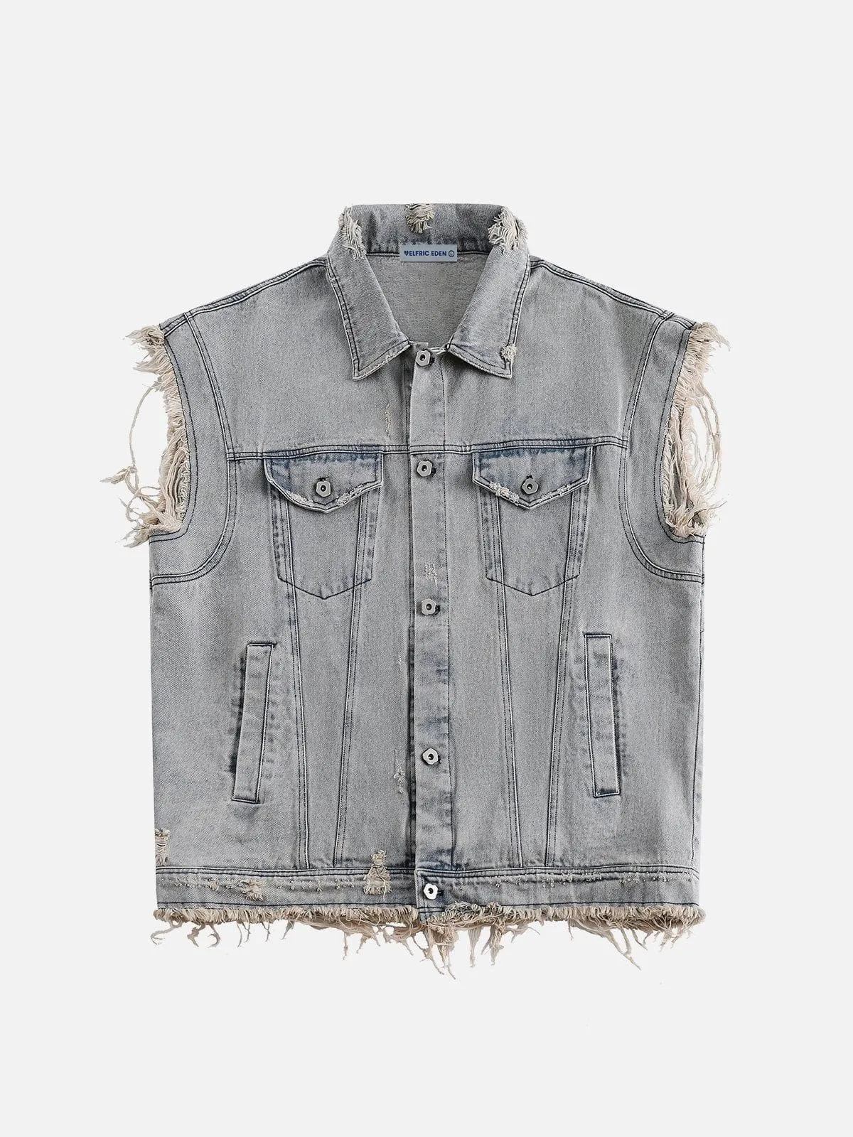 Aelfric Eden  |Unisex Denim Street Style Cotton Vests & Gillets