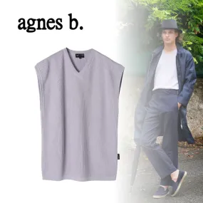 Agnes b  |Unisex Street Style Plain Logo Vests & Gillets