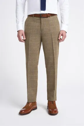 Albert Brown Tweed Check Trousers