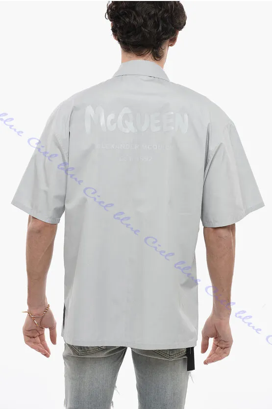 alexander mcqueen  |Button-down Plain Cotton Short Sleeves Shirts