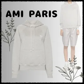 AMI PARIS  |Unisex Street Style Long Sleeves Plain Cotton Logo