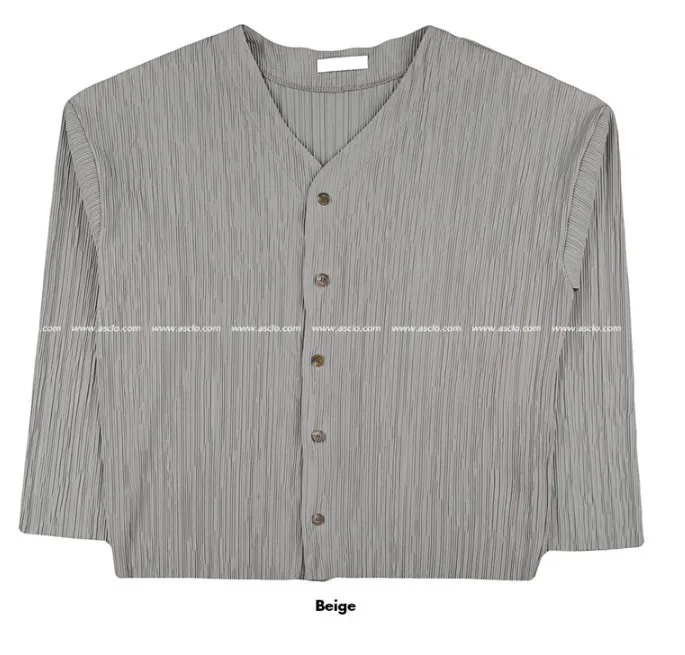 ASCLO  |Button-down Unisex Plain Cardigans