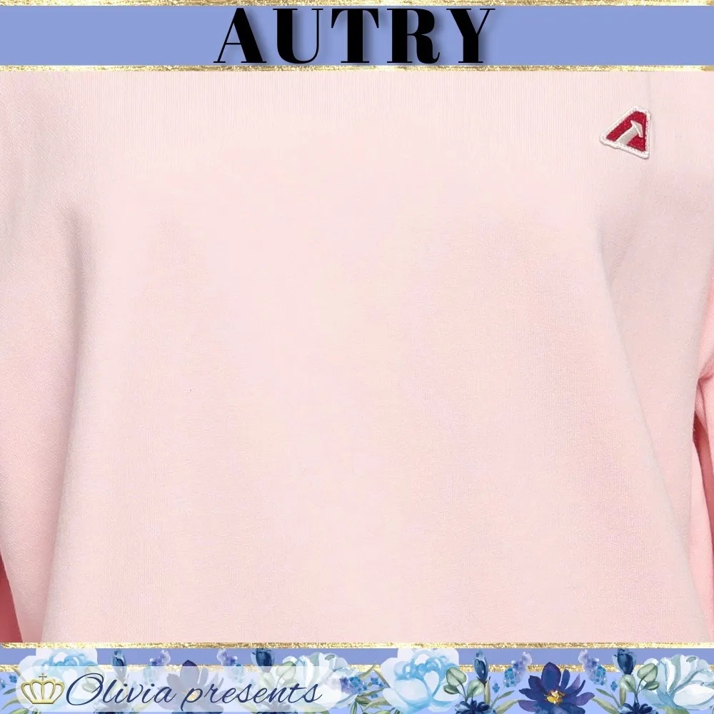 AUTRY  |Crew Neck Street Style Long Sleeves Plain Cotton Logo