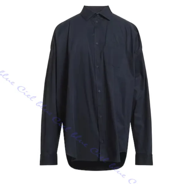 BALENCIAGA  |Button-down Long Sleeves Plain Cotton Luxury Shirts