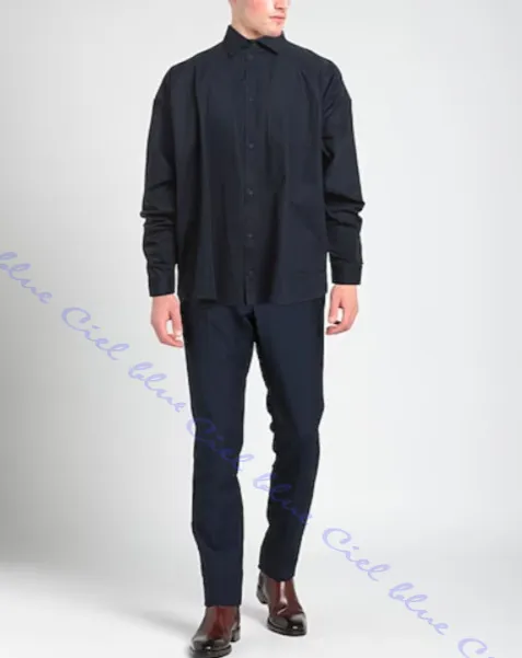 BALENCIAGA  |Button-down Long Sleeves Plain Cotton Luxury Shirts