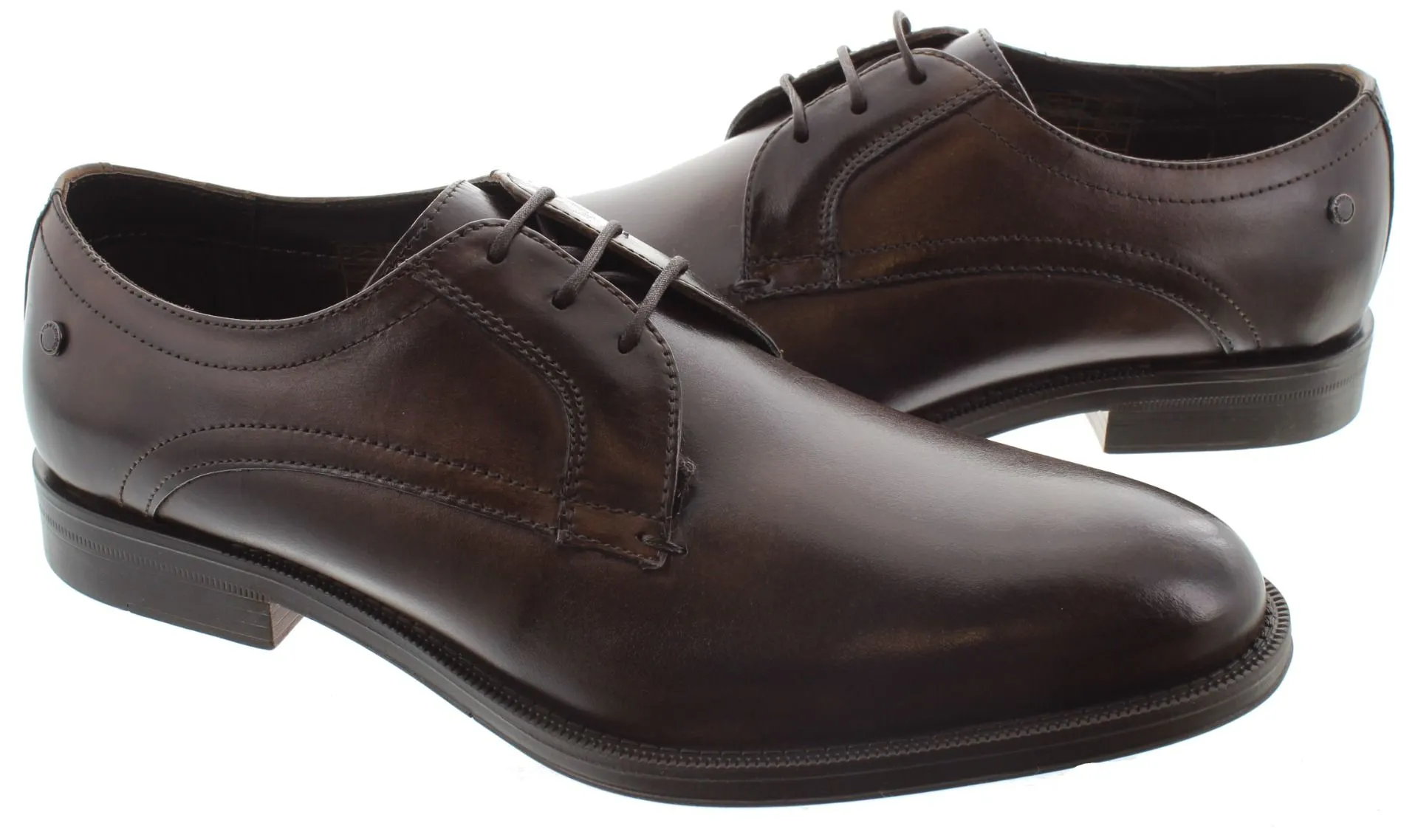 BASE Mens Hadley Lace Shoes In Brown