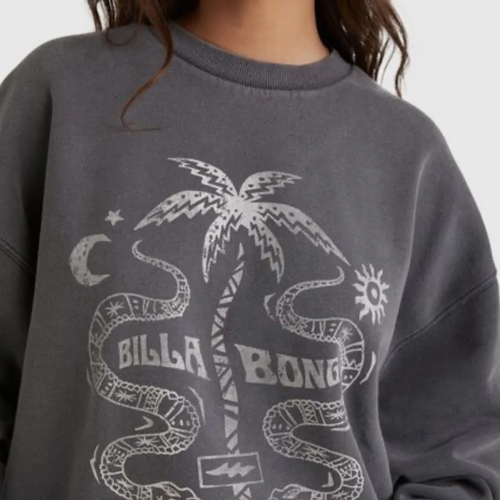 Billabong  |Crew Neck Sweat Street Style Long Sleeves Plain Logo