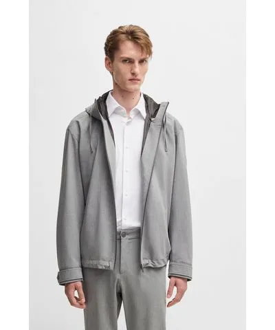 Boss Regular-fit jacket in performance-stretch material