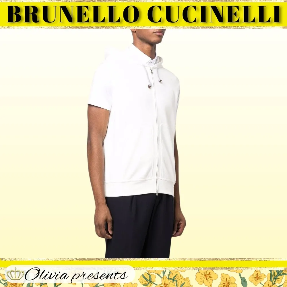 BRUNELLO CUCINELLI  |Sleeveless Street Style Plain Cotton Vests & Gillets