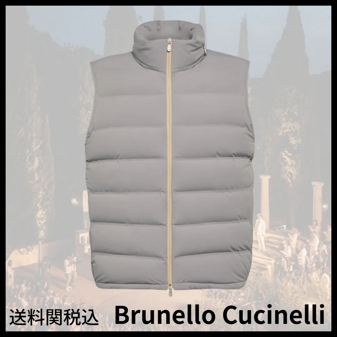 BRUNELLO CUCINELLI  |Unisex Plain Logo Vests & Gillets