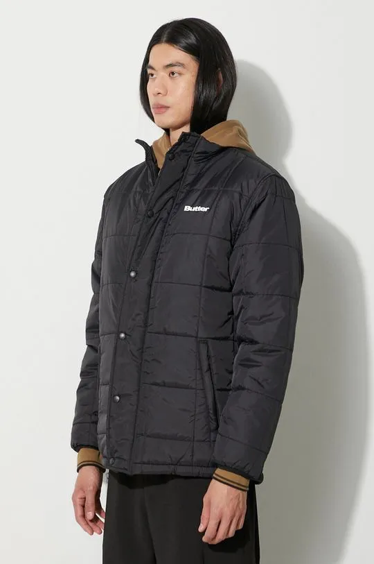 Butter Goods jacket Grid Puffer Jacket men's black color BGQ3233404