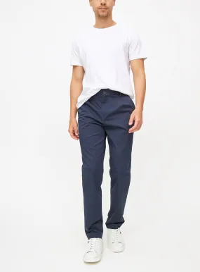 Buy Navy Sateen Trousers 40R | Trousers | Tu