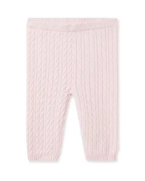 Cable Cashmere Leggings Pale Pink