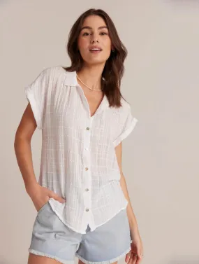 Cap Sleeve Button Down