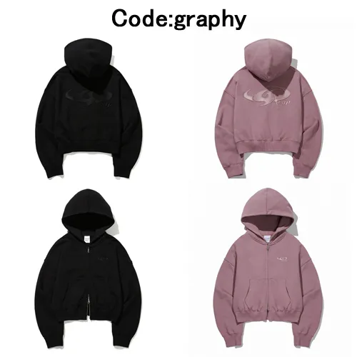 Code graphy  |Street Style Long Sleeves Logo Hoodies & Sweatshirts