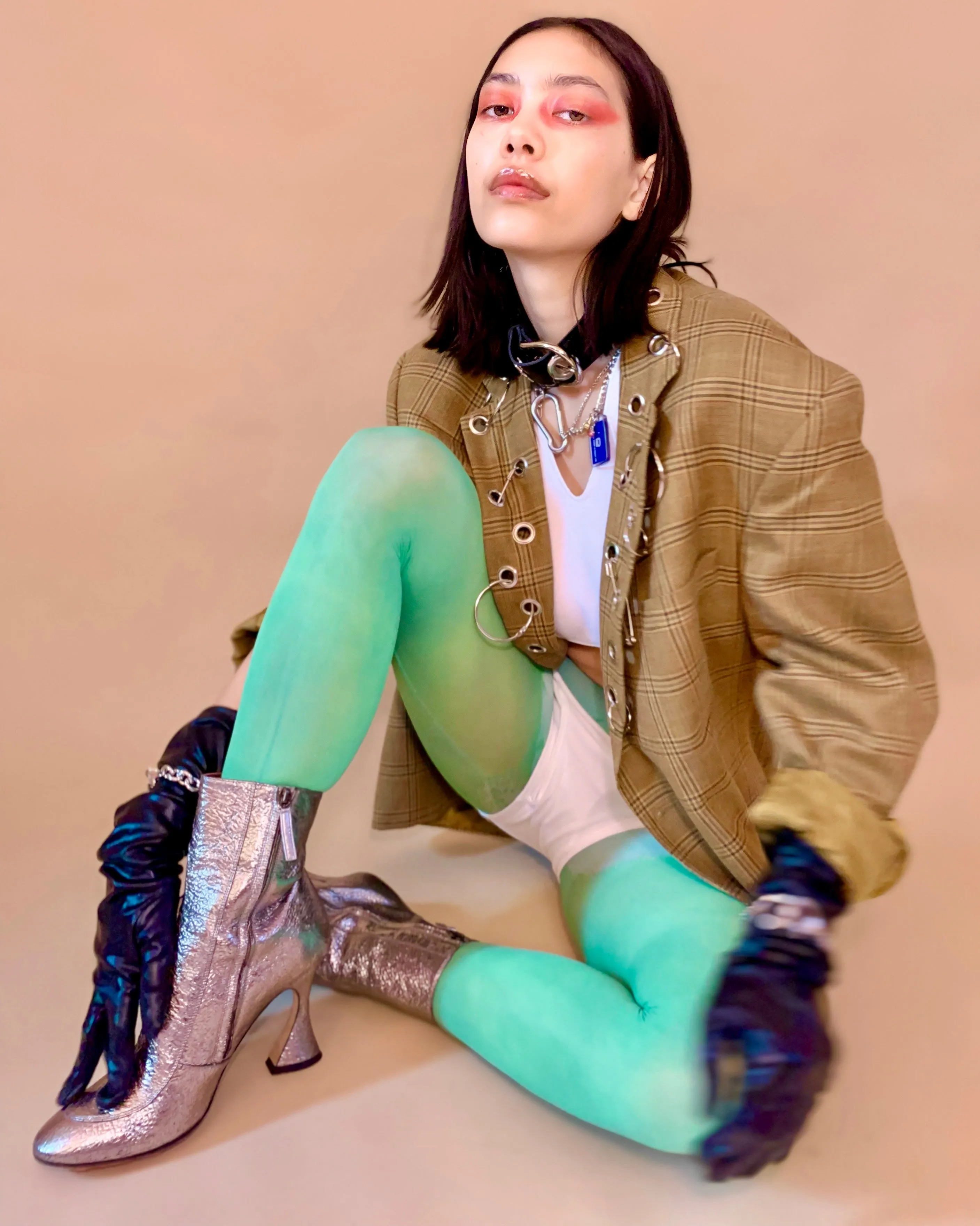 Cucumber chalk tights