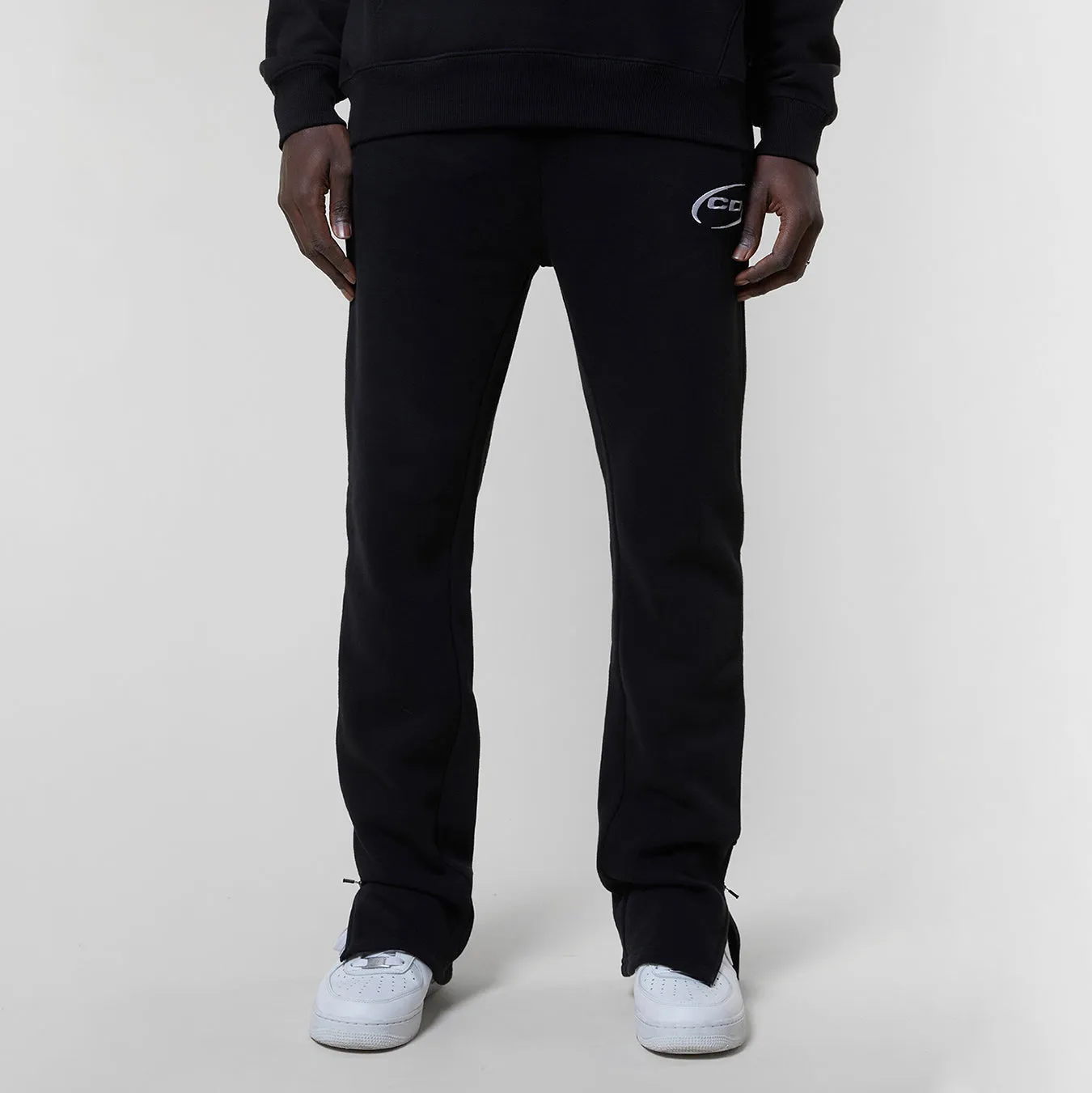 CURVE EMBROIDERY JOGGER - BLACK WASH