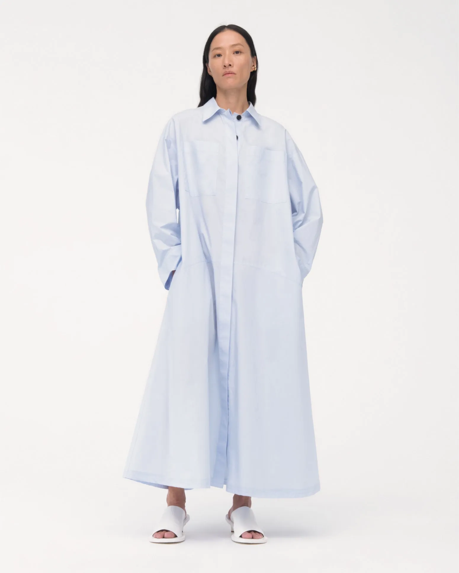 Dropwaist Belted Shirt Dress