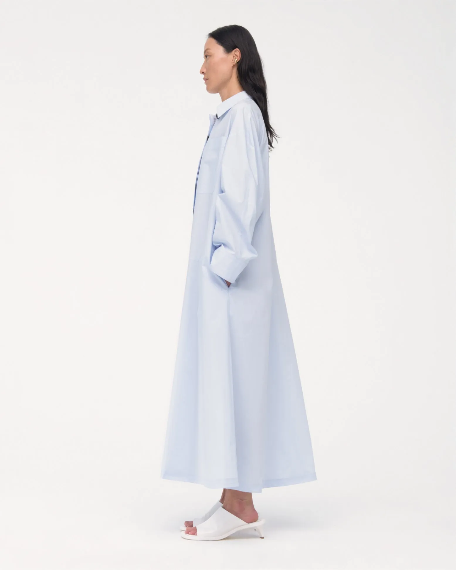 Dropwaist Belted Shirt Dress