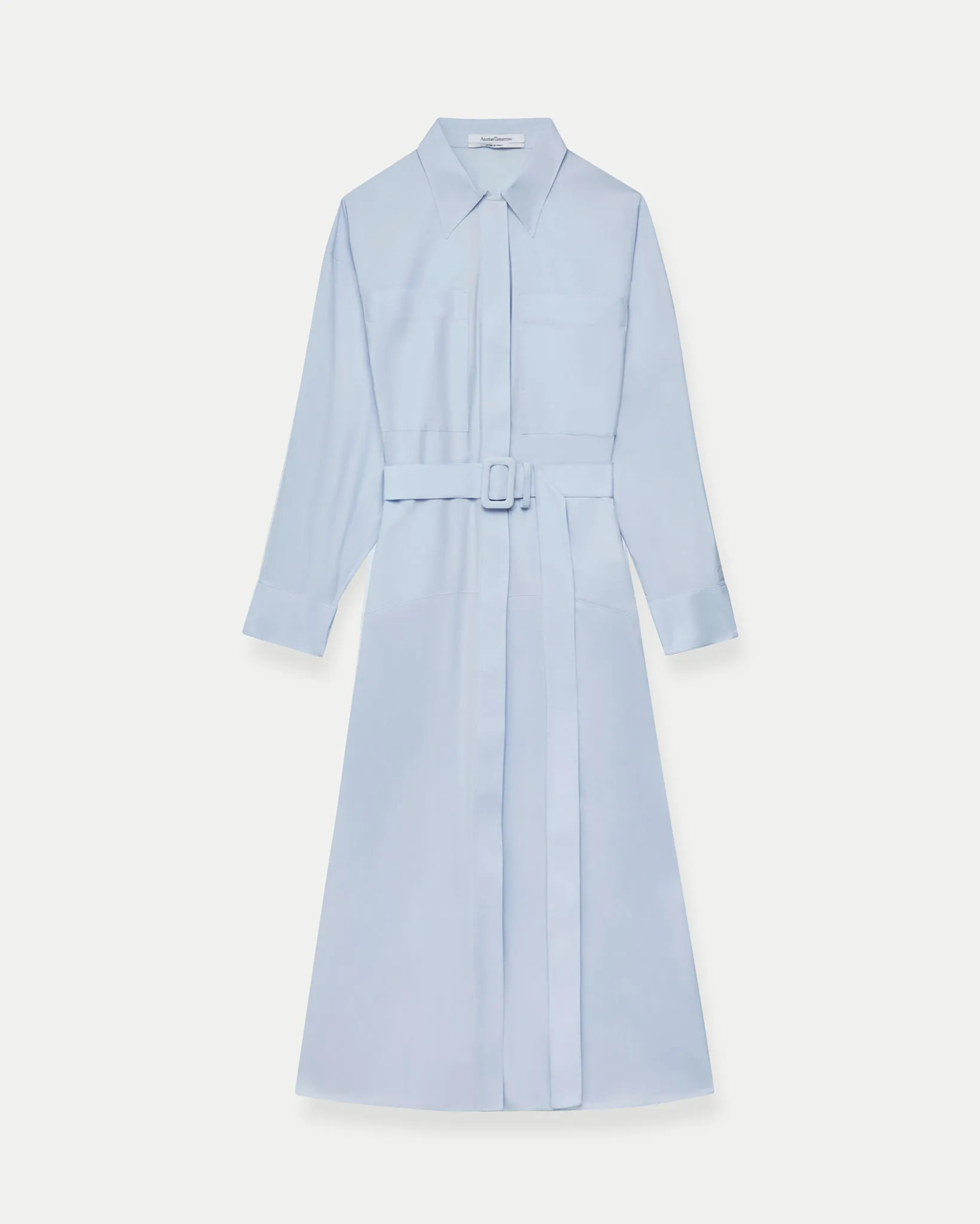 Dropwaist Belted Shirt Dress