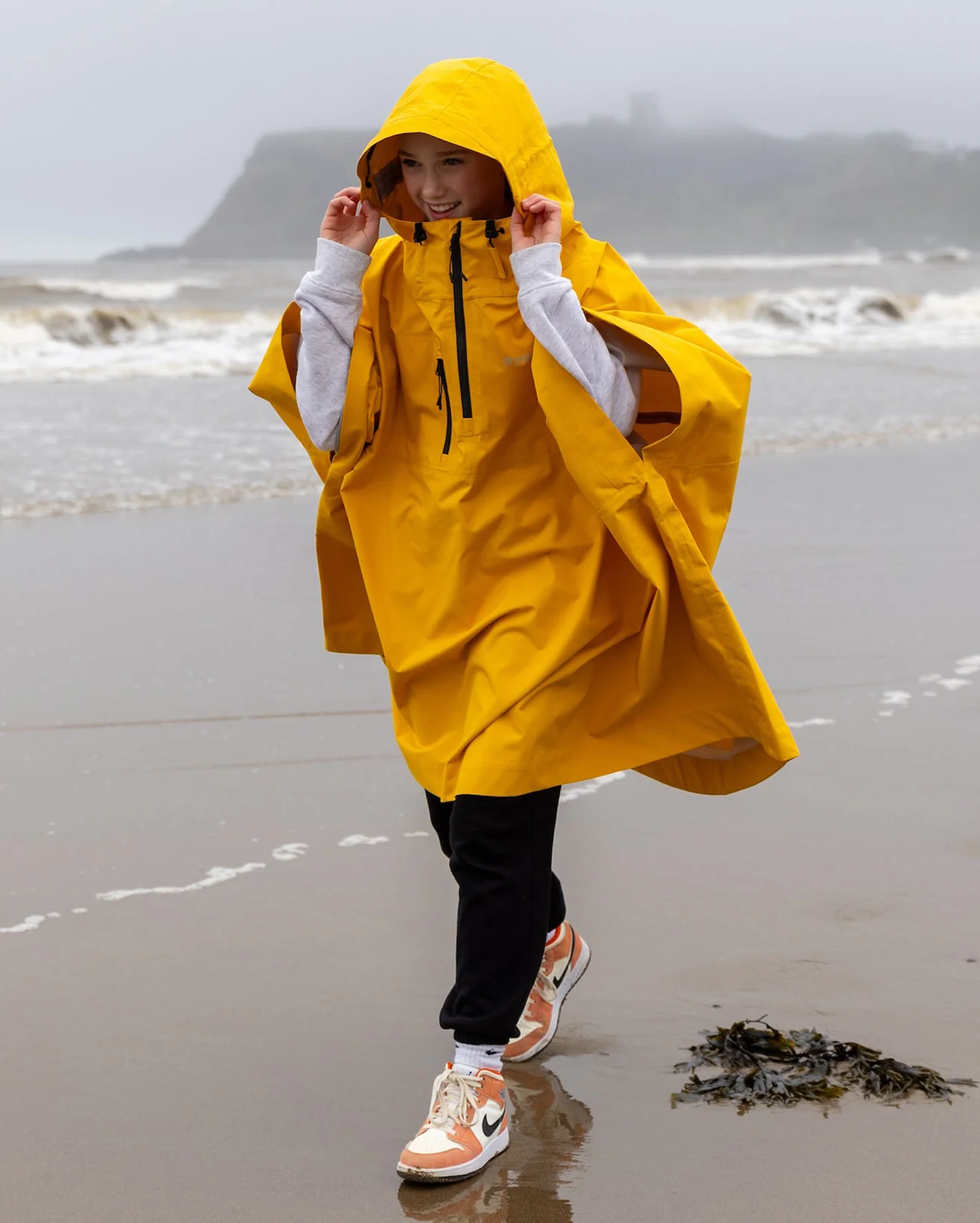 dryrobe Kids Waterproof Poncho - Yellow