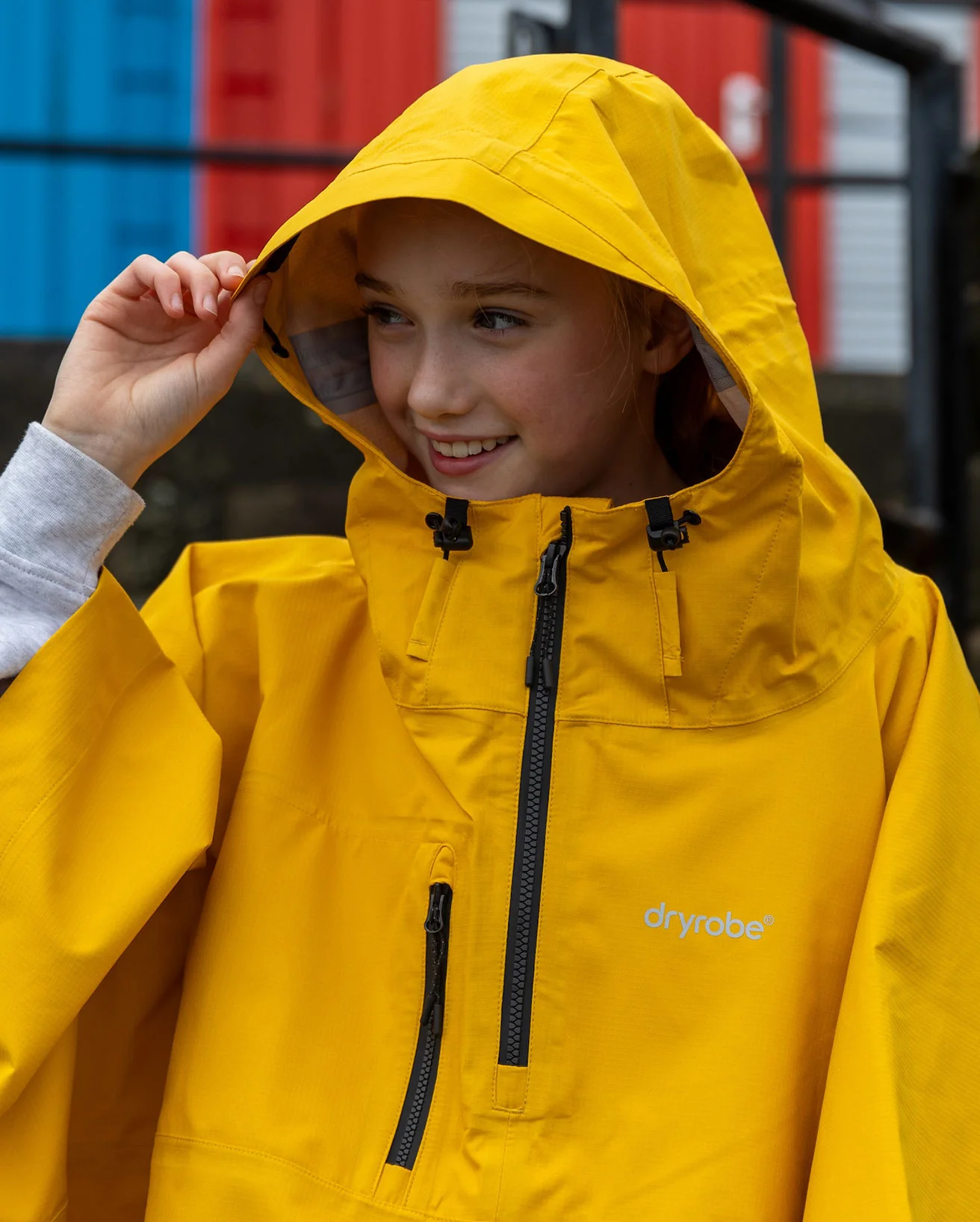 dryrobe Kids Waterproof Poncho - Yellow