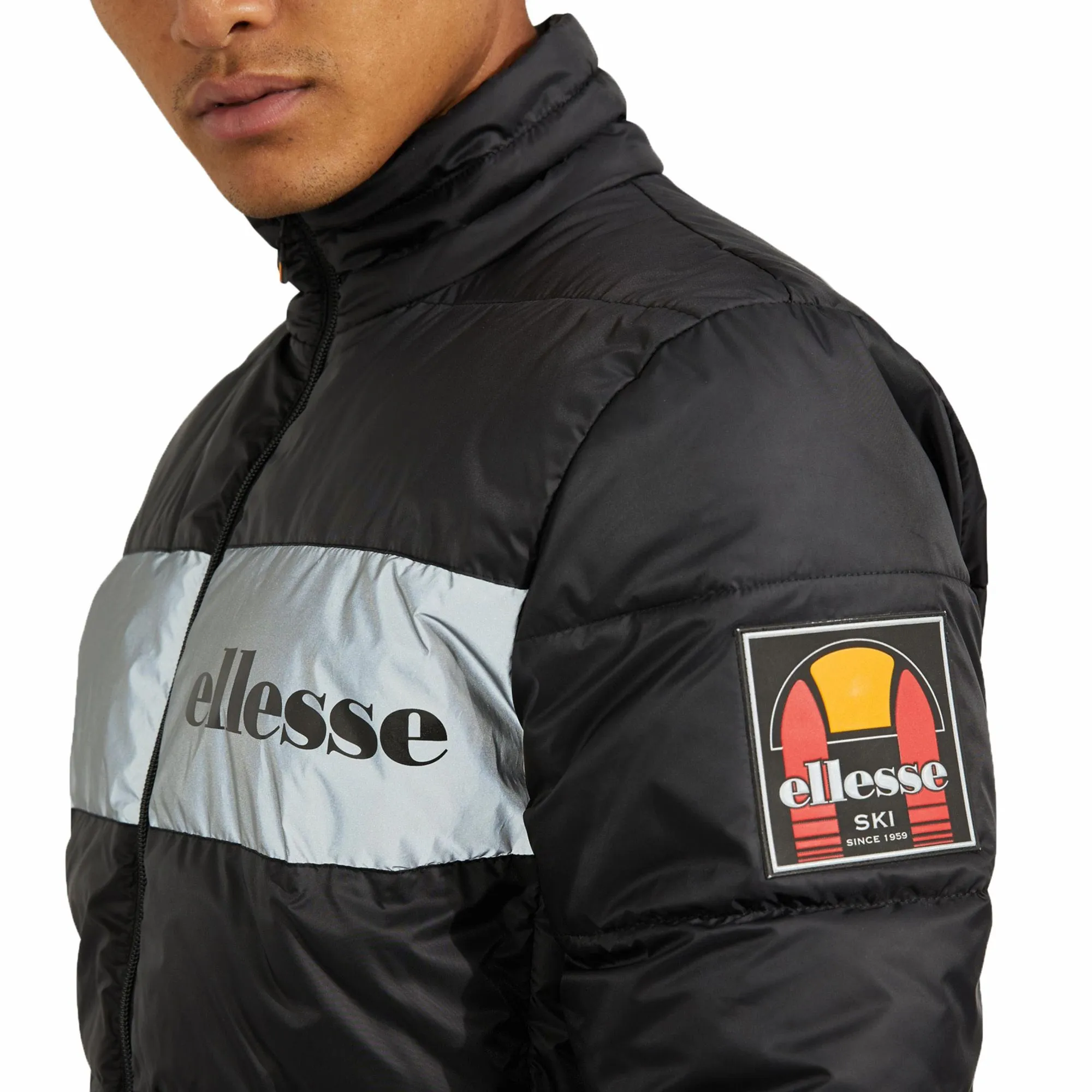 Ellesse Mens Illo Padded Reflective Jacket Black