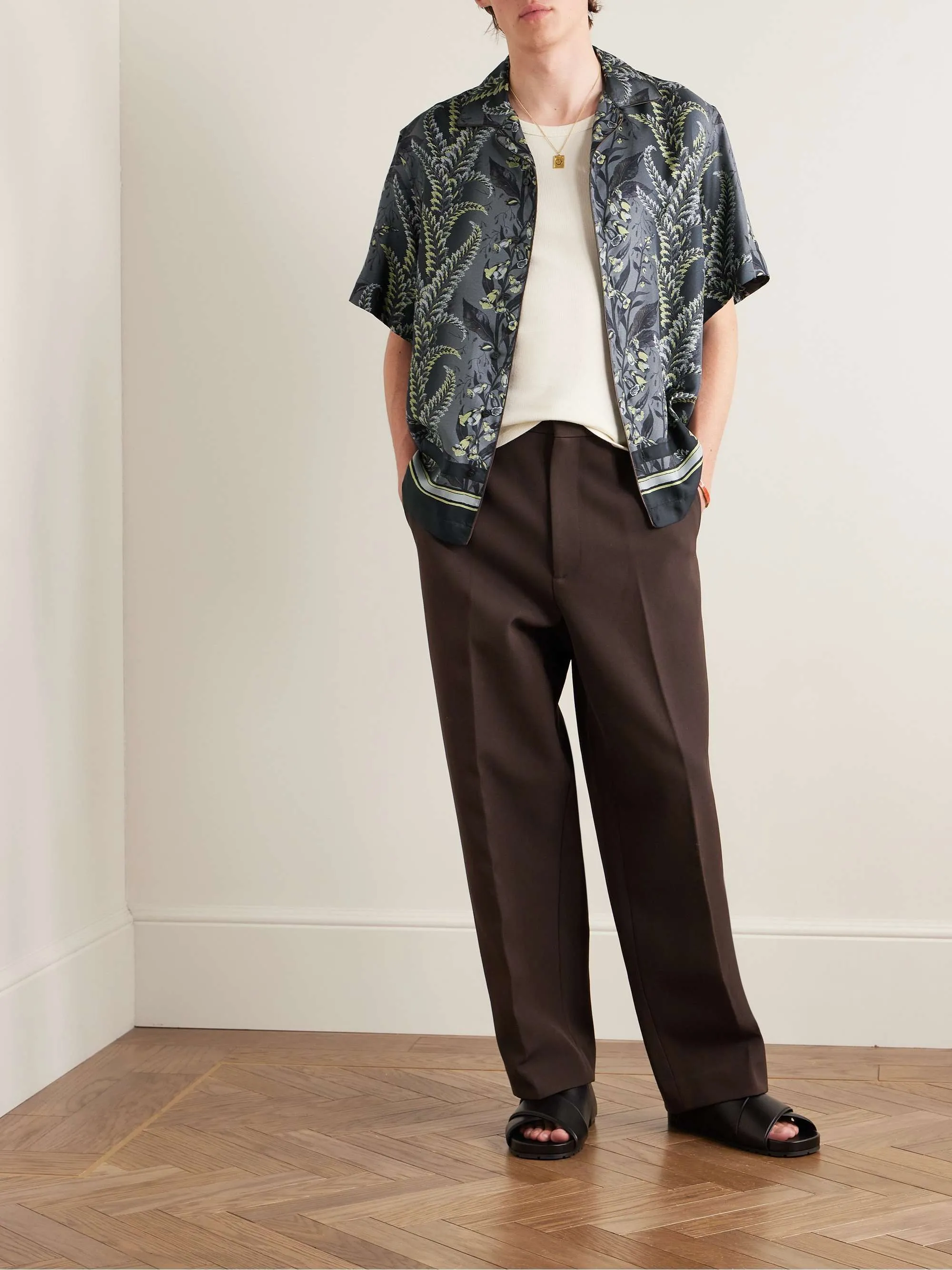 ETRO  |Button-down Unisex Silk Short Sleeves Luxury Shirts