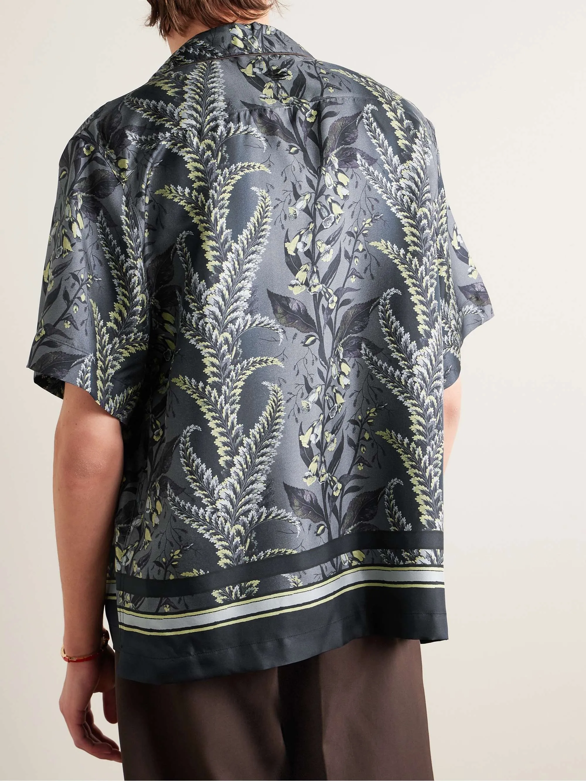 ETRO  |Button-down Unisex Silk Short Sleeves Luxury Shirts