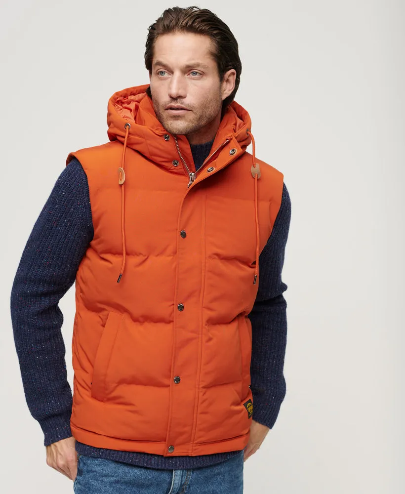 Everest Hooded Puffer Gilet | Pureed Pumpkin Orange