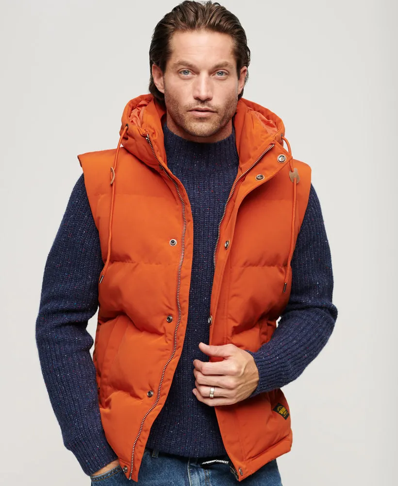 Everest Hooded Puffer Gilet | Pureed Pumpkin Orange