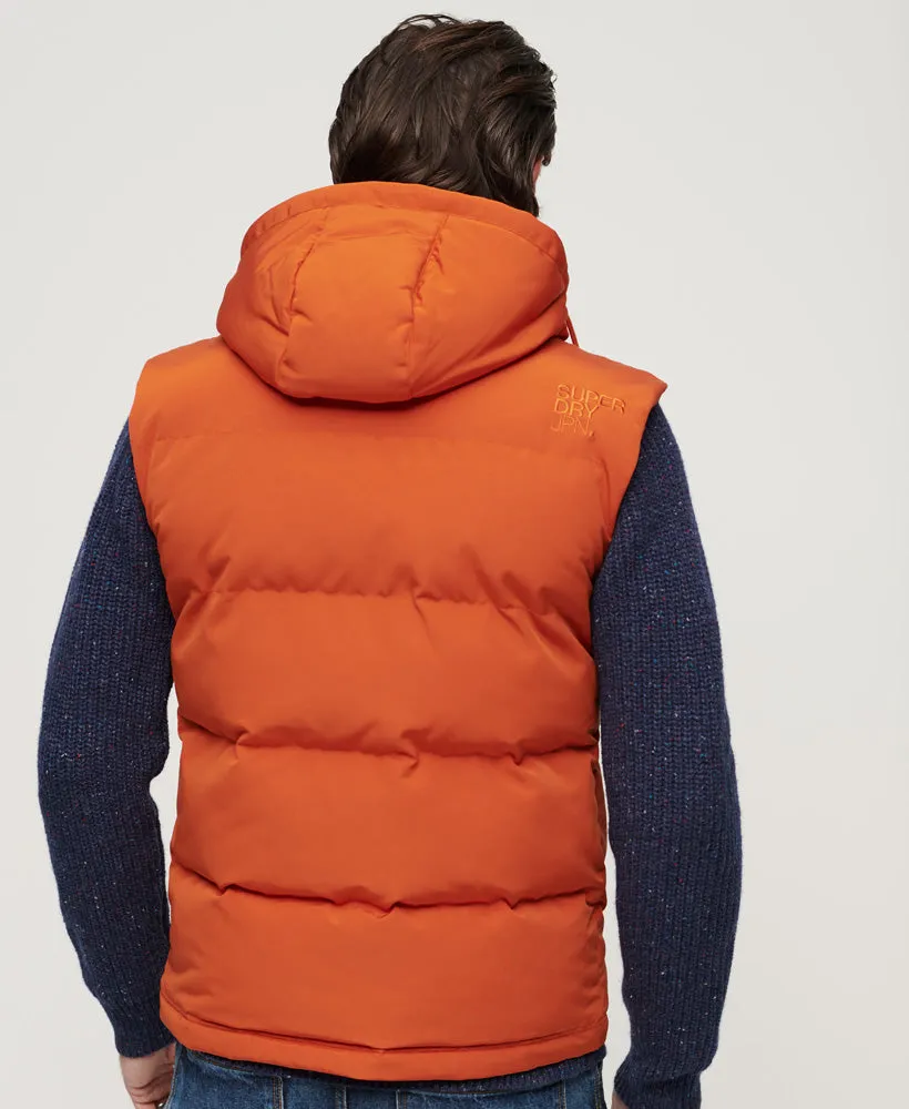 Everest Hooded Puffer Gilet | Pureed Pumpkin Orange