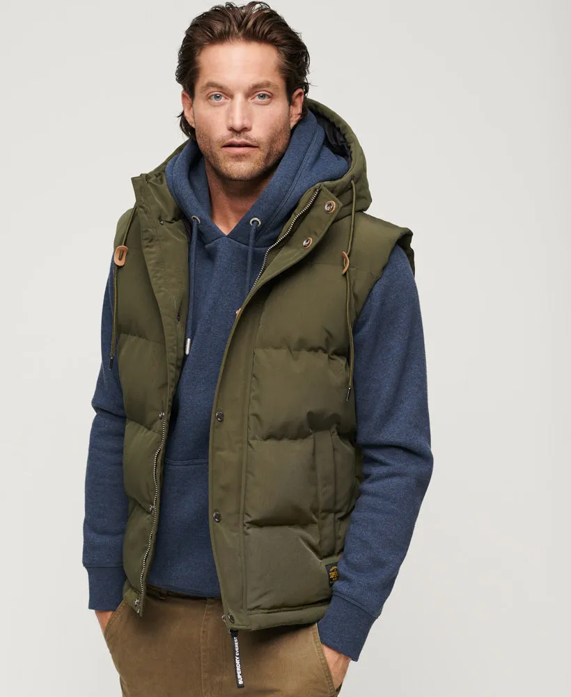 Everest Hooded Puffer Gilet | Surplus Goods Olive