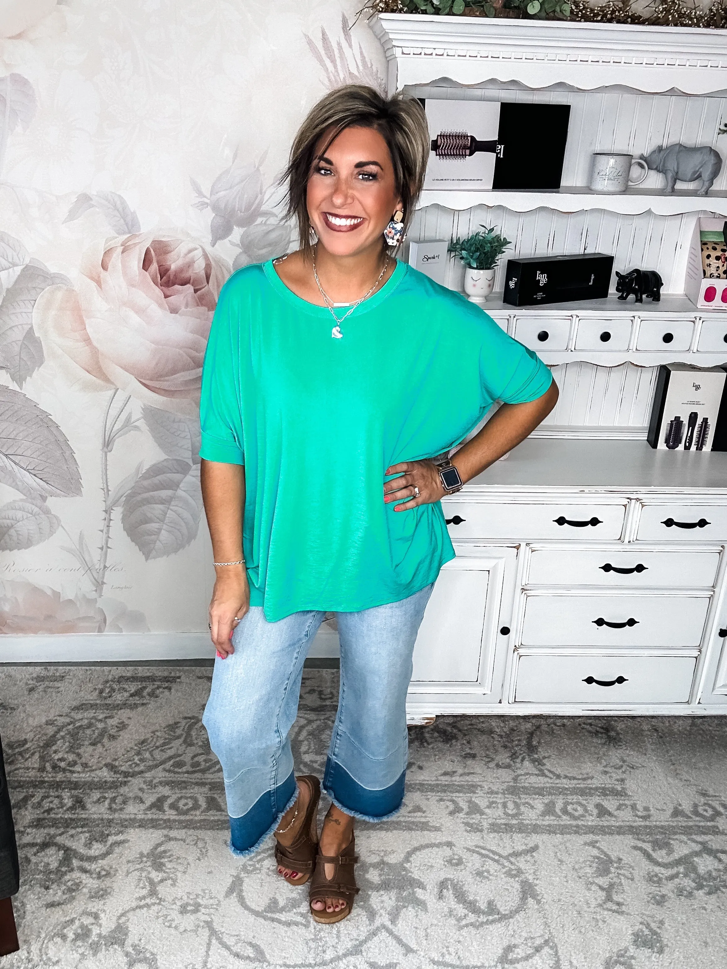 Feeling Free Tunic Top - Emerald