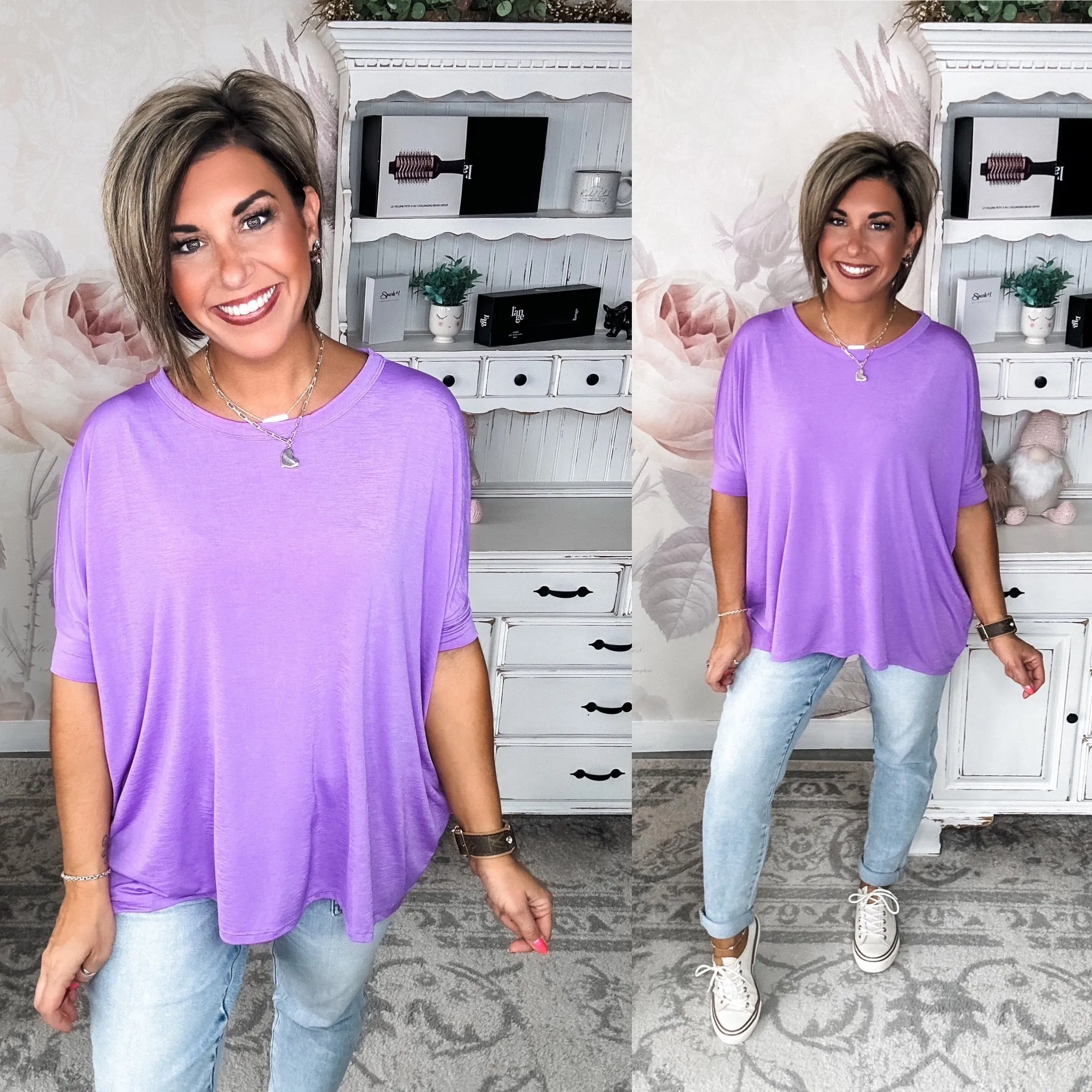 Feeling Free Tunic Top - Lavender