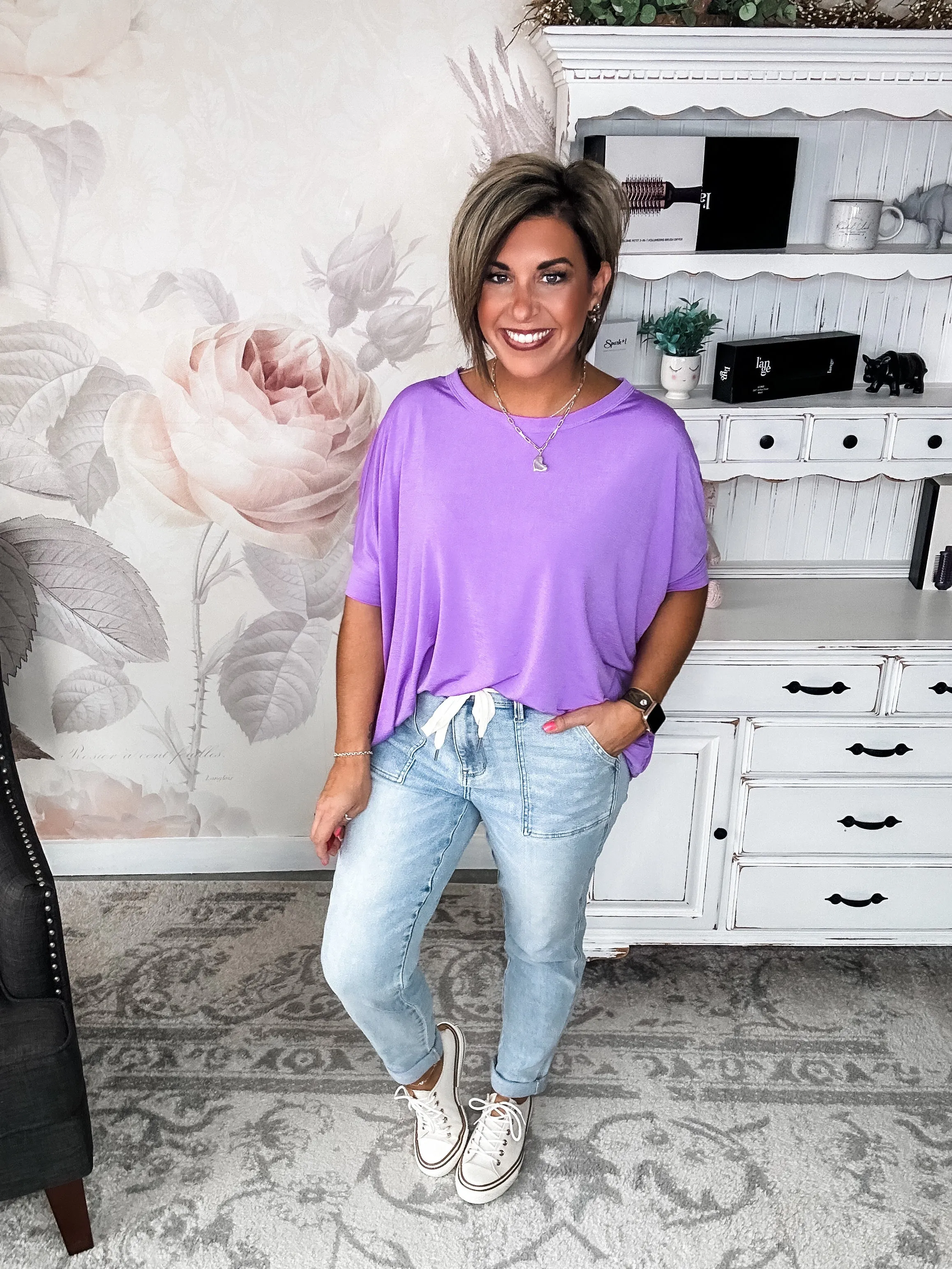 Feeling Free Tunic Top - Lavender