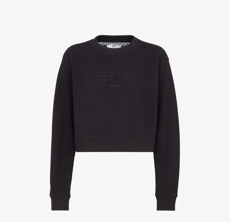 FENDI  |Crew Neck Unisex Street Style Long Sleeves Cotton Logo