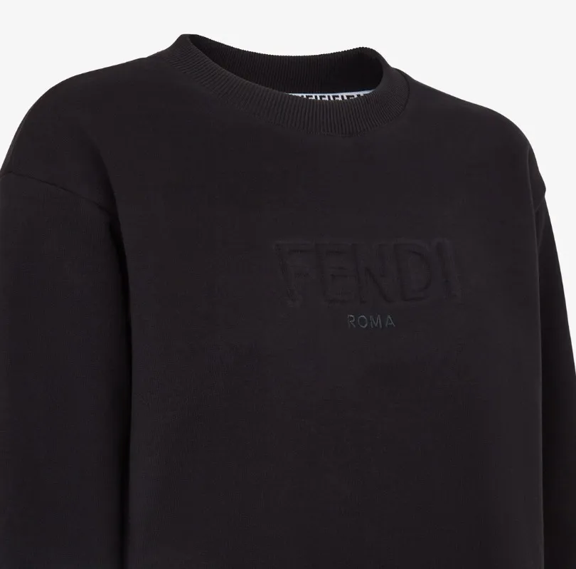 FENDI  |Crew Neck Unisex Street Style Long Sleeves Cotton Logo