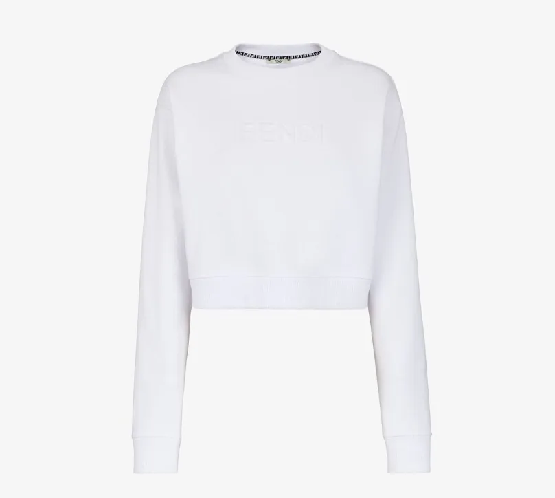 FENDI  |Crew Neck Unisex Street Style Long Sleeves Cotton Logo